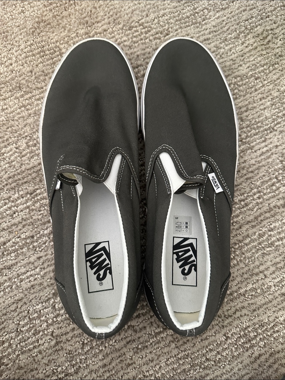 Vans Slip-On Canvas Loafers in Gray